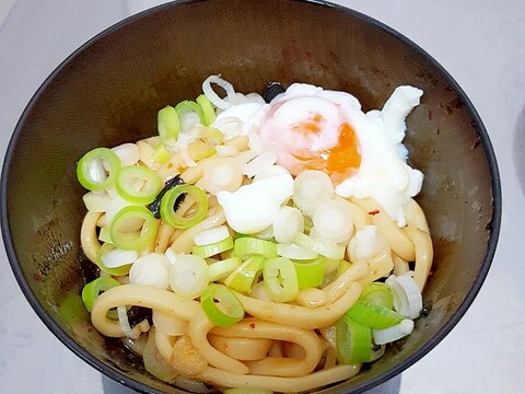 簡単！ピリ辛チゲ風油うどん☆